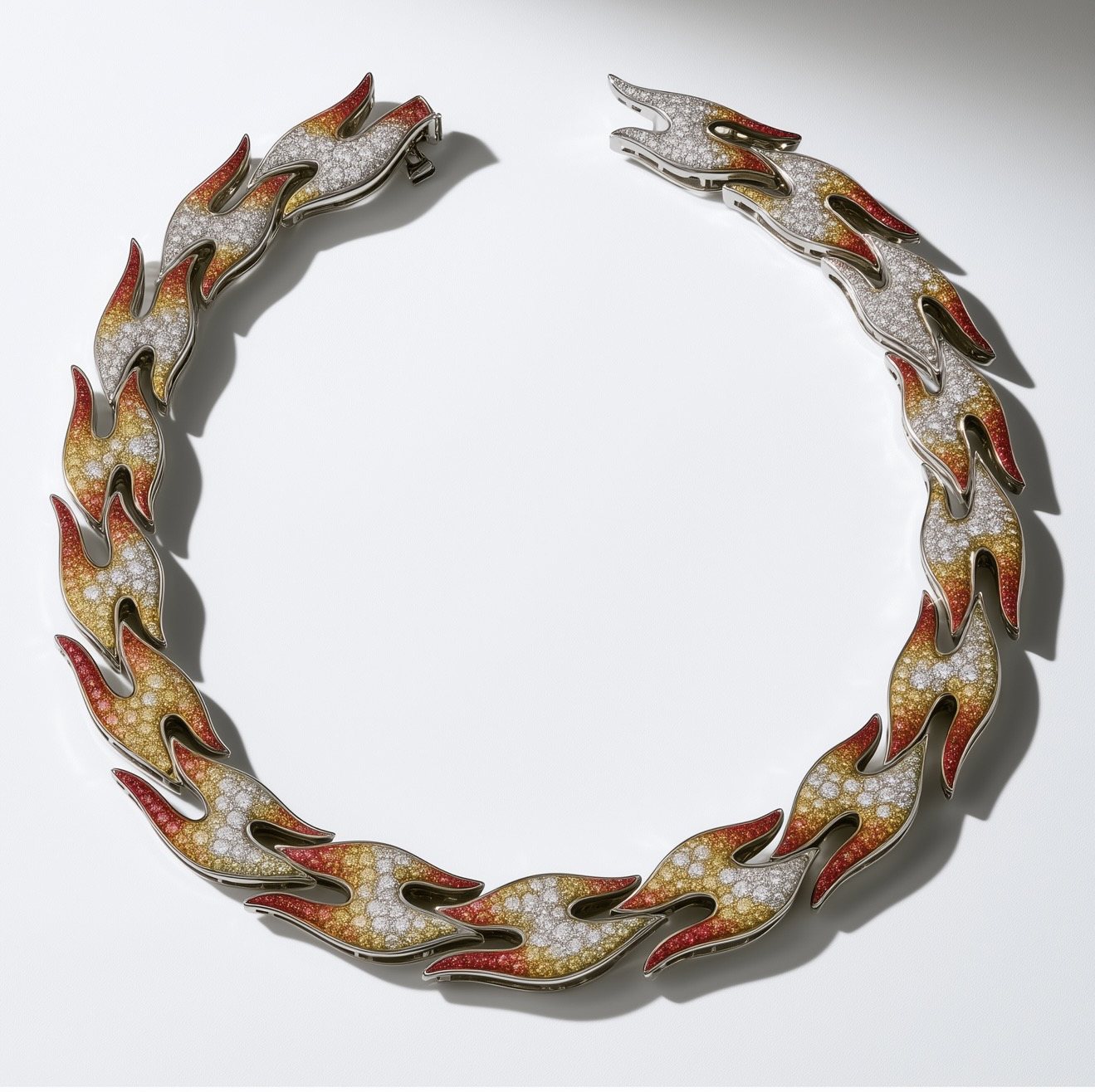 Woven multicolour collar