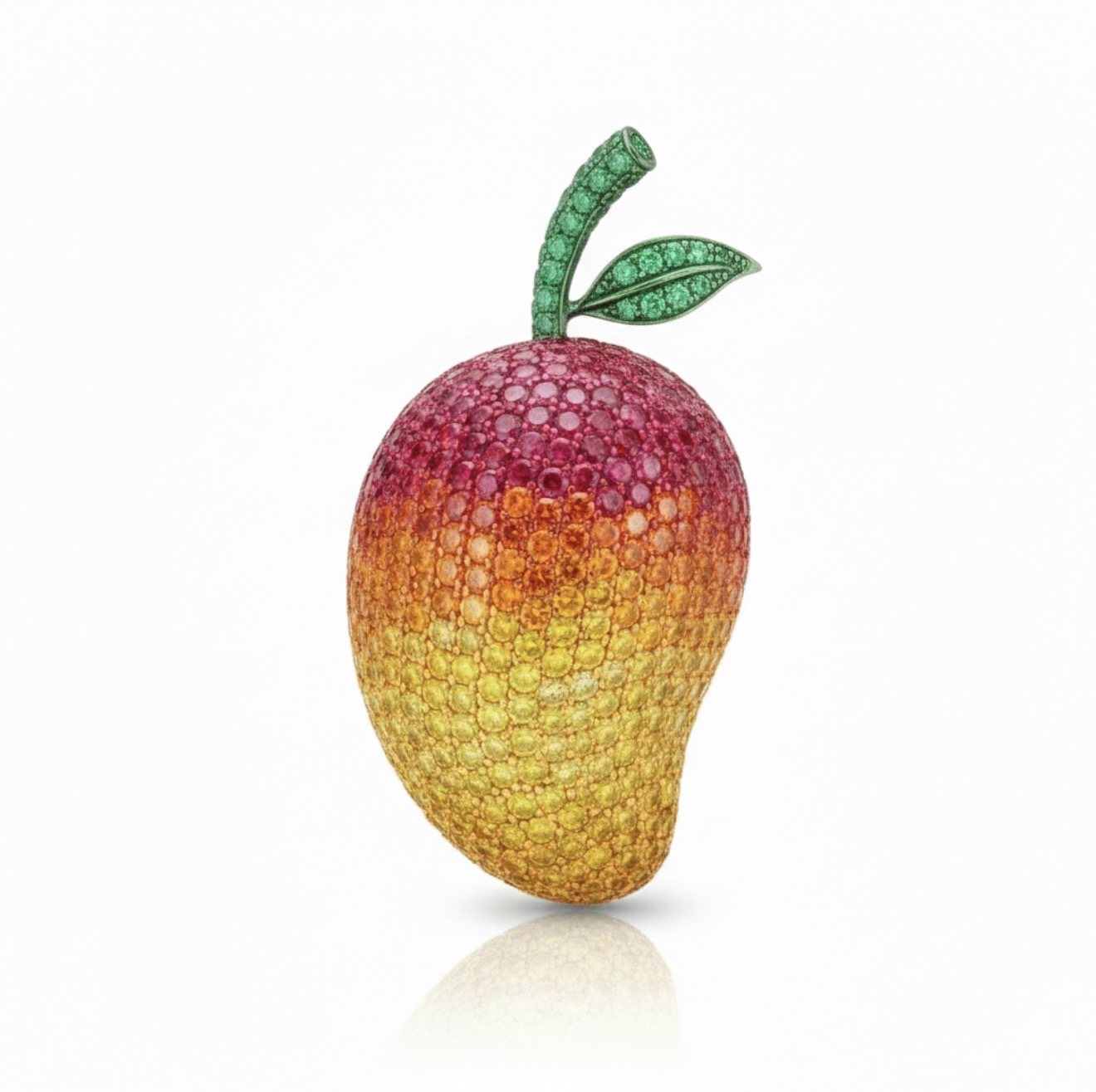 Mango in yellow and orange pavé